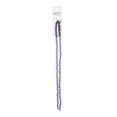 Crystal Lane Rondelle 3x4mm Opaque Purple Iris 110/Strand