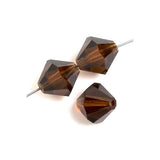 Preciosa Bicone 6mm Smoke Topaz Each
