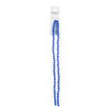 Crystal Lane Rondelle 4x6mm Opaque Dark Sapphire 2x7" Strand