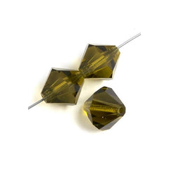 6mm Olivine Preciosa Bicone Each