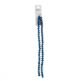 Crystal Lane Rondelle 6x8mm Opaque Blue Iris 58/Strand