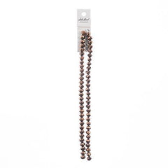 Crystal Lane Rondelle 6x8mm Opaque Copper Iris 2x7" Strand