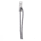 Crystal Lane Rondelle 6x8mm Opaque Grey 2x7" Strand