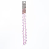 Crystal Lane Rondelle 8x10mm Transparent Pink AB 2x7" Strand