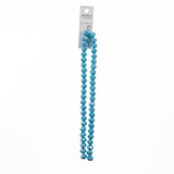 Crystal Lane Rondelle 8x10mm Opaque Blue AB 2x7" Strand