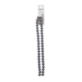 Crystal Lane Rondelle 8x10mm Opaque Grey 2x7" Strand