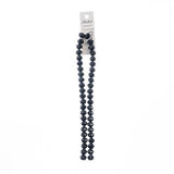 Crystal Lane Rondelle 8x10mm Opaque Black 2x7" Strand