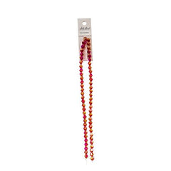 Crystal Lane Bicone 6mm Transparent Red AB 64/Strand