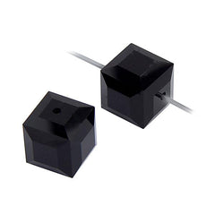 *6mm Jet Swarovski Cube Each