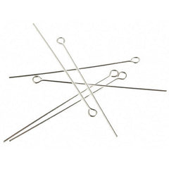 1" (24g) Sterling Silver Eye Pins 5/pk