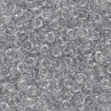 11/0 Toho Seed Beads #2725 Grey Crystal / Bright Green 8-9g Vial