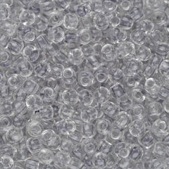 11/0 Toho Seed Beads #2725 Grey Crystal / Bright Green 8-9g Vial