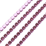 Metal Rhinestone Banding 2mm Rose by the Yard