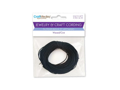 Waxed Cotton Cord 1mm Black 10yd/Pack