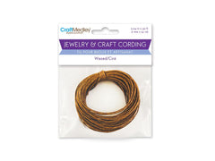 Waxed Cotton Cord 1mm Dark Natural 10yd/Pack