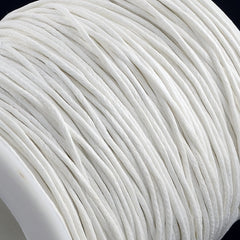 Waxed Cotton Cord 1mm White 100yd/Roll