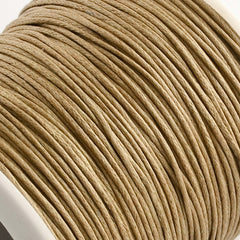 Waxed Cotton Cord 1mm Light Brown 100yd/Roll