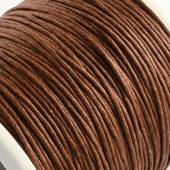 Waxed Cotton Cord 1mm Brown 100yd/Roll