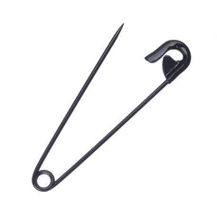 Safety Pins Black 50mm 50/pk