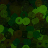 Crow Plastic Beads 9x6mm Glow In The Dark Multi Mix 100/pk