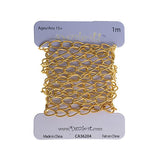 Chain Curb 4x7mm Links Brass 1m