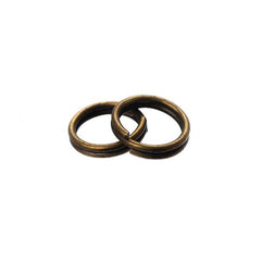 *7mm Split Rings Antique Brass 100/pk