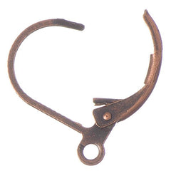 Antique Copper Lever Back Earrings 10/pk