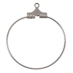 Round Beadable Hoop 25mm Nickel 10/pk