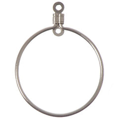 26mm Nickel Round Hoops 10/pk