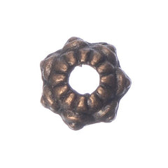 Bead Caps Mini Flower 6mm Antique Copper 20/pk