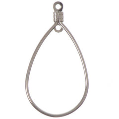 20x36mm Nickel Teardrop Hoop 10/pk