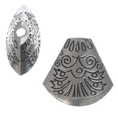 20mm Antique Silver Cones 2/pk