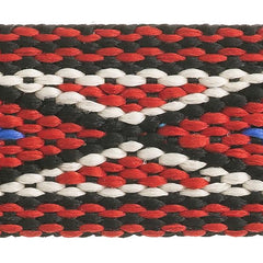 3/4" Embroidered Trim, Black & Red 5ft/Pkg