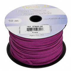 3mm Faux Suede Lace Purple 50m