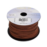 3mm Faux Suede Lace Brown 50m