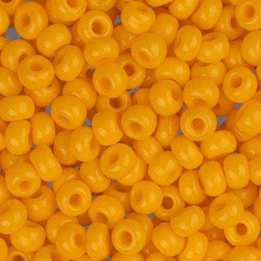 8/0 Czech Seed Beads #143 Opaque Light Orange 22g