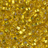 8/0 Czech Seed Beads #1013V Silver Lined Yellow 22g