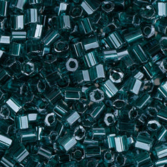 10/0 Czech 2 Cut Seed Beads Luster Teal Green 22g