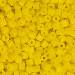 10/0 Czech 2 Cut Seed Beads Opaque Lemon Yellow 22g