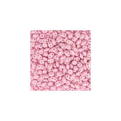 Czech Miniduo Beads 8g Chalk Lilac Luster