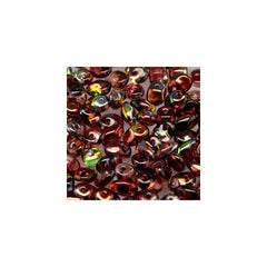 *Czech Superuno Beads 22g Crystal Magic Red Brown