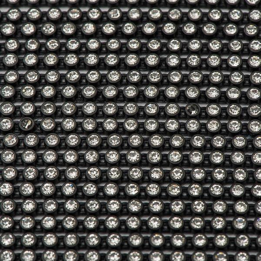 Plastic 2mm Black Rhinestone Banding by the Yard
