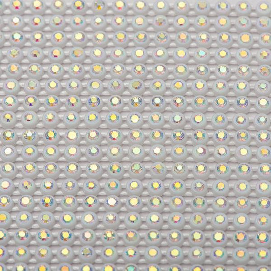 Plastic 2mm White AB Rhinestone Banding by the Yard