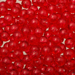 8mm Round Plastic Beads 1000/pk - Raspberry