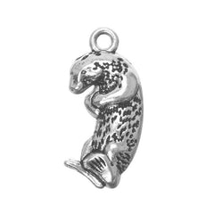 7/8" Otter Metal Charm 5/pk