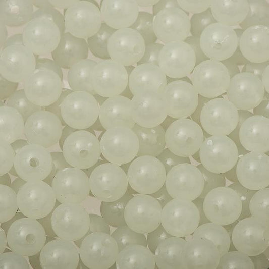 Round Plastic Beads 8mm Glow In The Dark 1000/pk