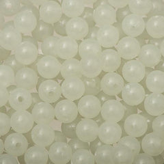 8mm Round Plastic Beads 1000/pk - Glow In The Dark