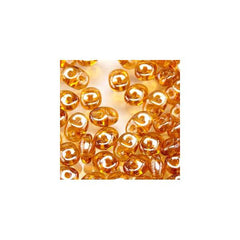 Czech Miniduo Beads 8g Topaz Luster