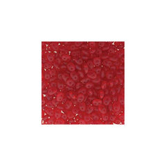 Czech Miniduo Beads 8g Ruby Matte