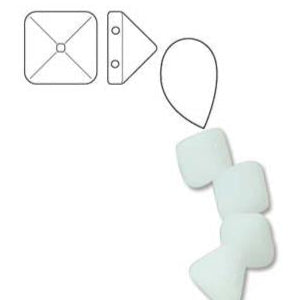*Czech Pyramid Stud Beads 6mm White 25/strand